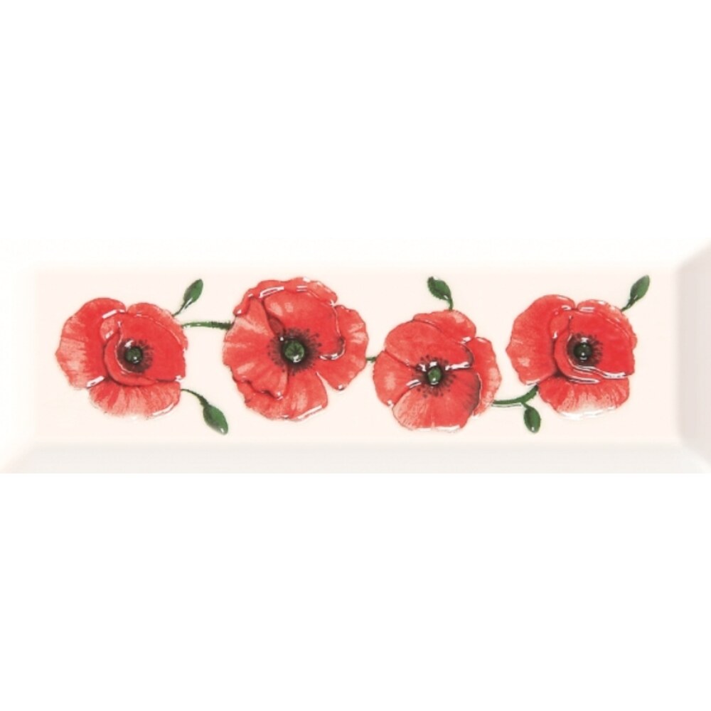 Бело rosso. Rosso White Decor 01 100х300 Gracia Ceramica. Керамическая плитка 100х300. Керамическая плитка маки. Плитка с маками.