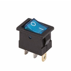 Выключатель клавишный Rexant 12В 15А 3с ON-OFF синий c подсветкой Mini 36-2171 RWB-206