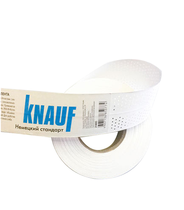 Лента бумажная для швов ГКЛ Knauf 52 мм 150 м лента бумажная перфорированная knauf 52мм 150мм для швов гипсокартона