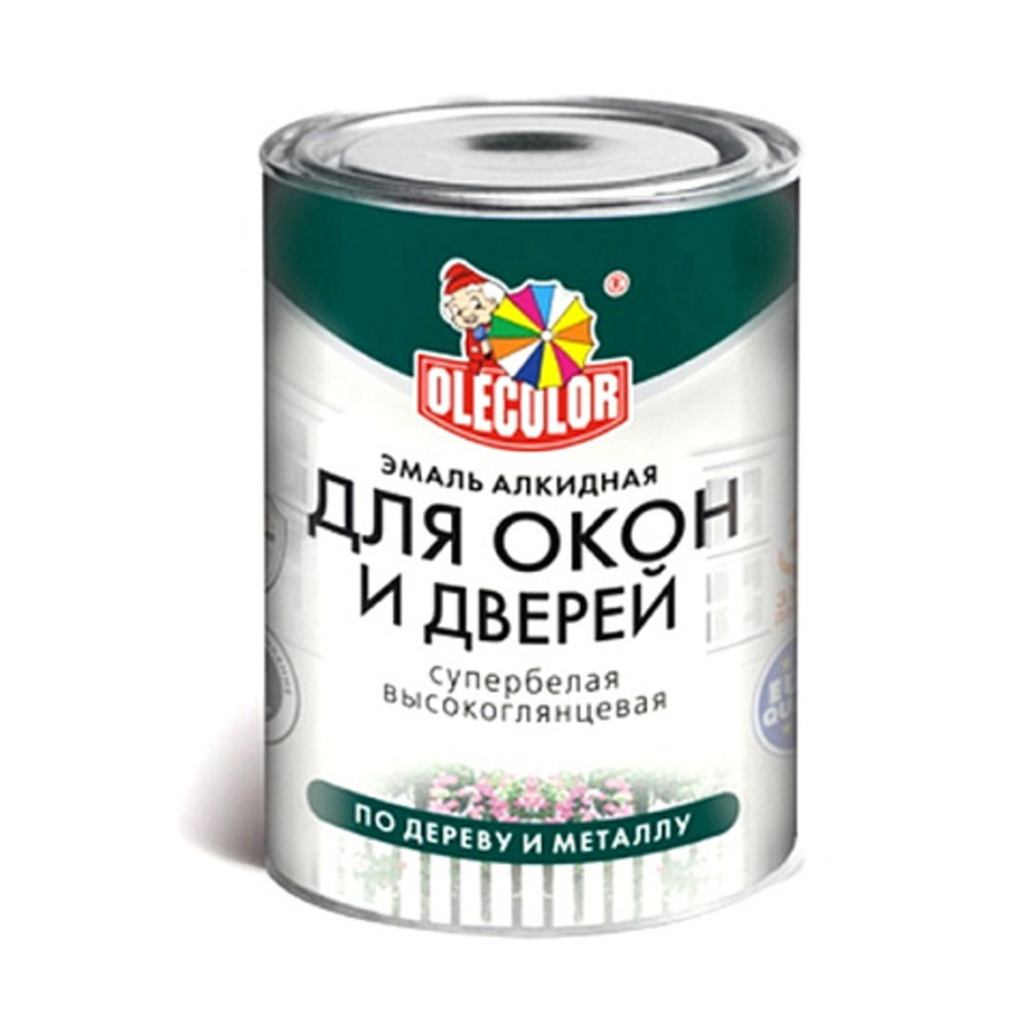 Эмаль Olecolor для окон и дверей белая 0,9 кг — купить в Петровиче в ...