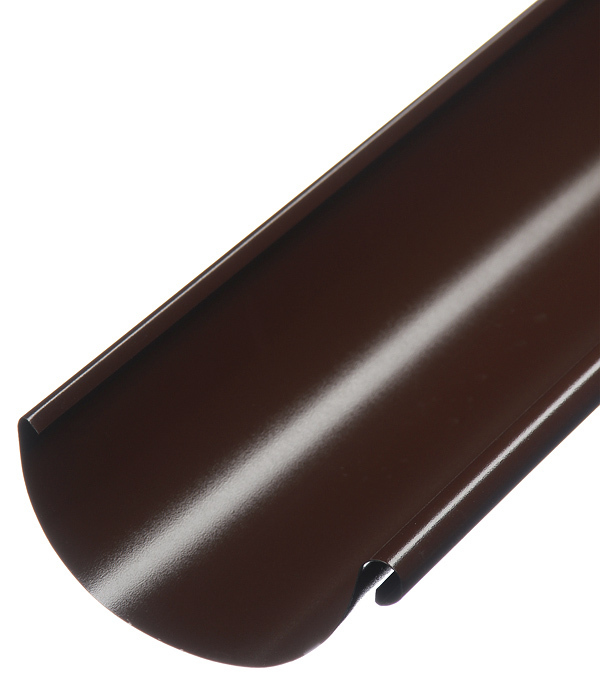 Желоб водосточный Grand Line металлический d125 мм 2,5 м коричневый RAL 8017 софит металлический сплошной grand line коричневый ral 8017 2000х357х0 45 мм