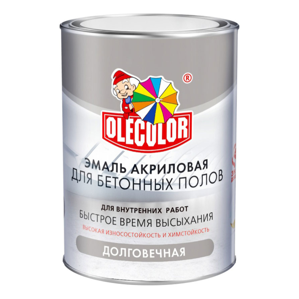 Эмаль для бетонных полов Olecolor красно-коричневая акриловая 3,5кг —  купить в Санкт-Петербурге: цена за штуку, характеристики, отзывы, фото в  интернет-магазине Петрович