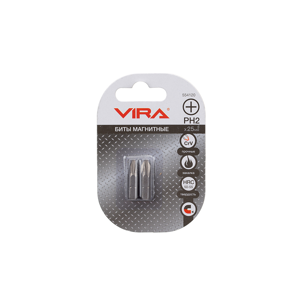 

Бита Vira (554120) PH2 магнитная 25 мм (2 шт.)