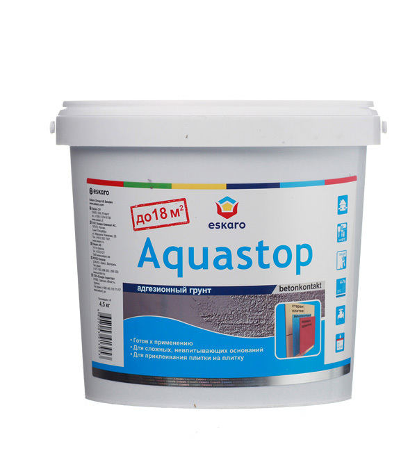 Грунт бетоноконтакт Eskaro Aquastop 4,5 кг