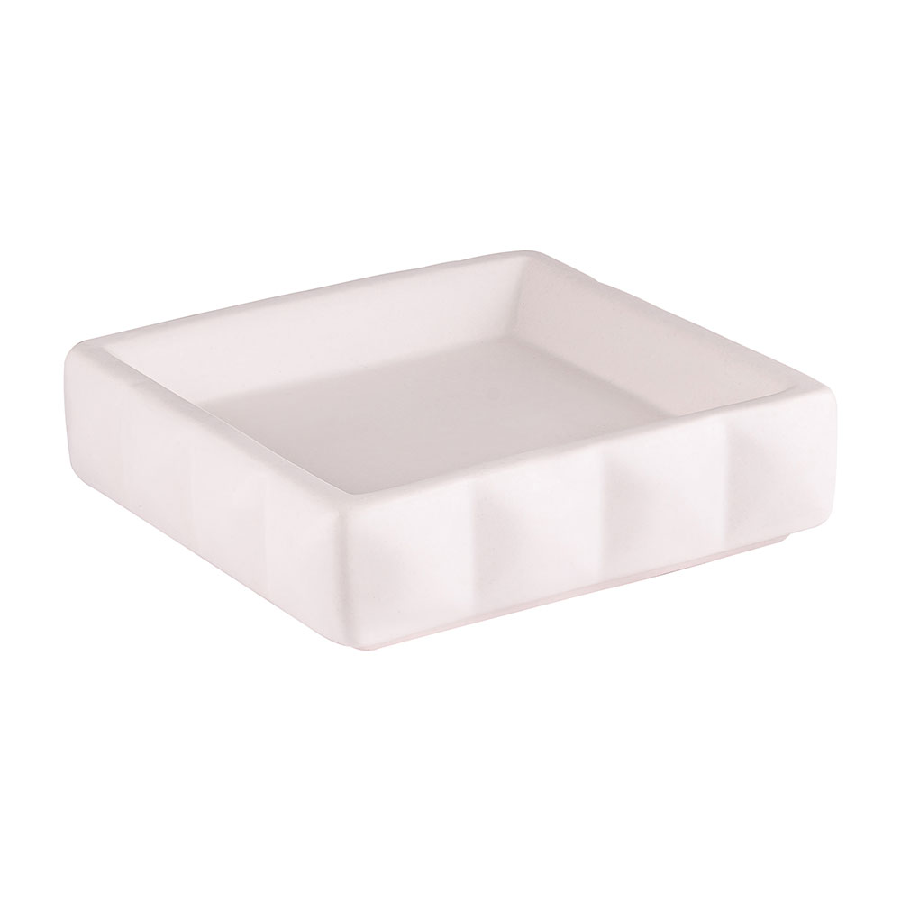 стакан для ванной verran quadratto настольный керамика белый 850 11 Мыльница для ванной Verran Quadratto настольная керамика белая (880-11)