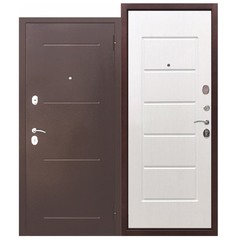 Дверь металлическая Гарда Муар 7,5 см белый ясень правая 960х2050 мм