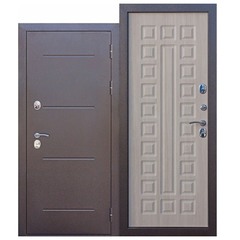 Дверь металлическая Isoterma медный антик лиственница мокко левая 960х2050 мм