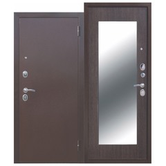 Дверь металлическая Царское Зеркало Maxi венге правая 860х2050 мм