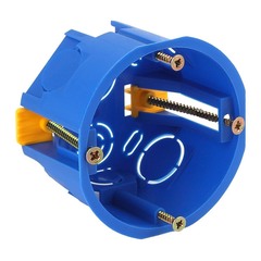 Коробка установочная Эра 68х48 мм гипсокартон пластиковые лапки синяя IP30 Б0037430