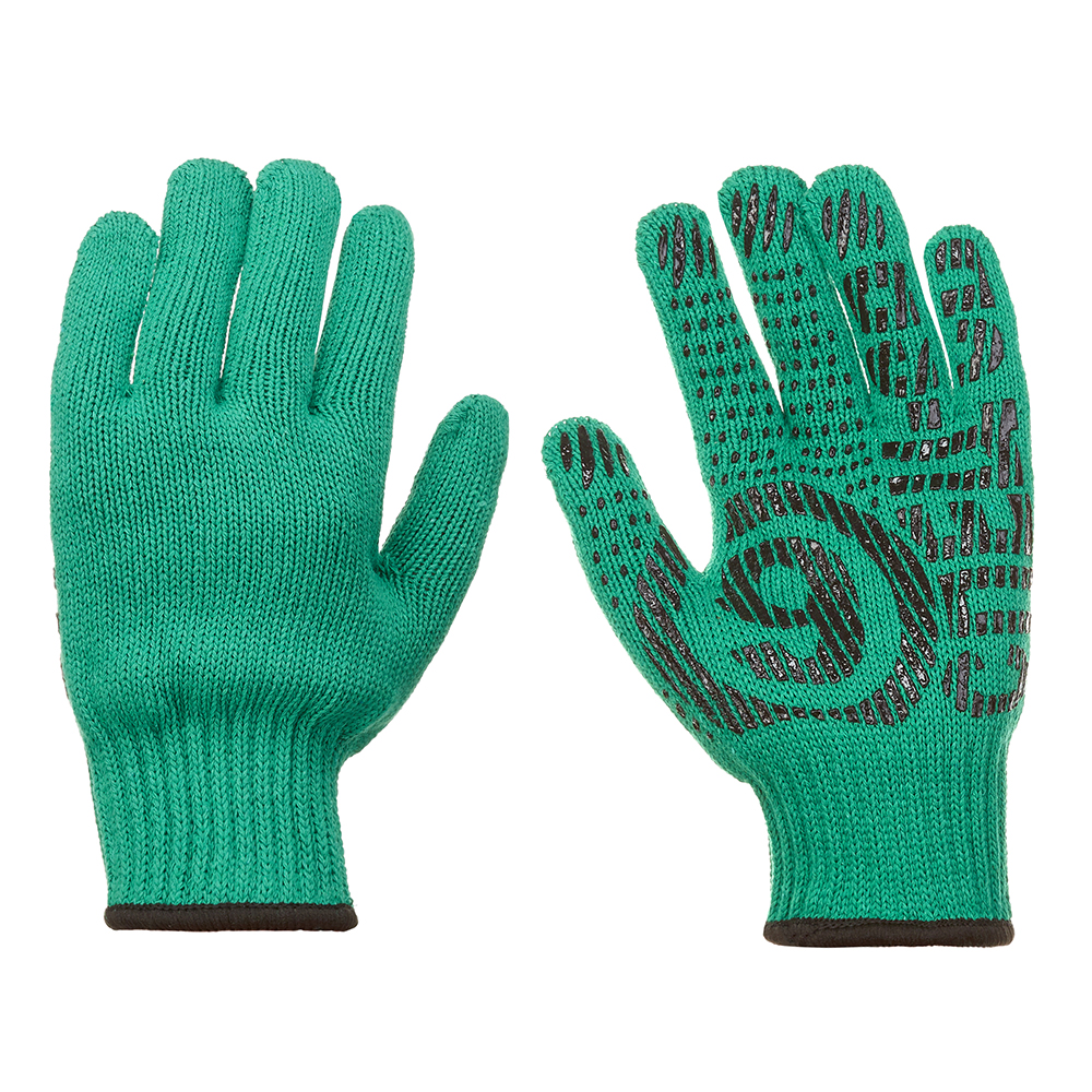 Перчатки х/б Спец-SB зеленые 9 (L) перчатки х б delta plus ve801ve09 9497 с нитриловым покрытием водонепроницаемые 9 l зеленые