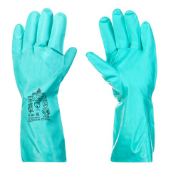 Перчатки хлопчатобумажные для защиты рук Delta Plus (VE801VE09/9497) нитриловое покрытие влагонепроницаемые 9 (L) зеленые