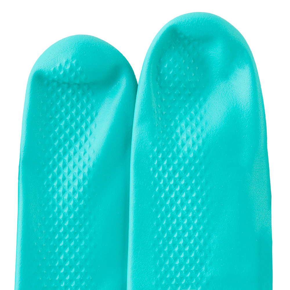 фото Перчатки для защиты от воздействия химикатов delta plus (ve801ve09) нитриловое покрытие влагонепроницаемые 9 (l) зеленые