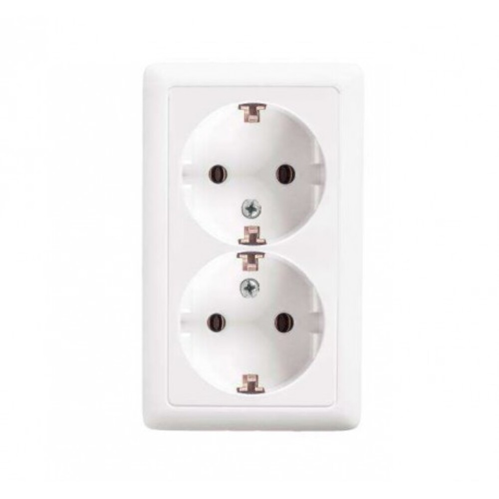 Розетка 2м СП Хит, РС16-236-В , 16А, с/з белая — купить в Петровиче в ...