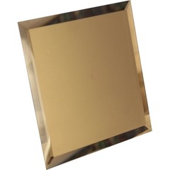 Плитка зеркальная квадратная с фацетом 10 мм бронза 120х120 мм ЭлитПроф