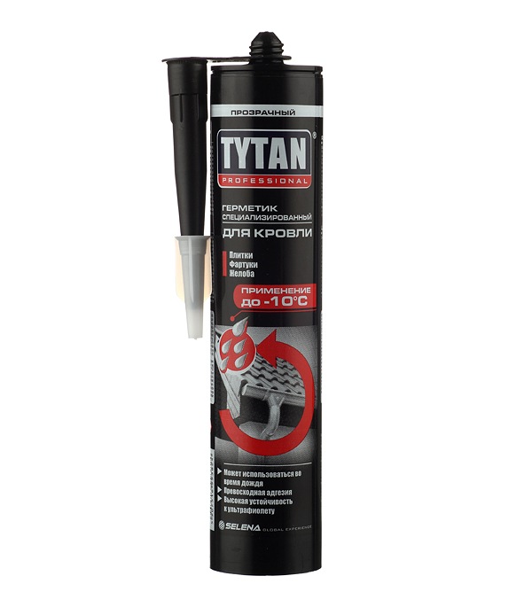 Герметик кровельный битумно-каучуковый Tytan Professional прозрачный 310 мл
