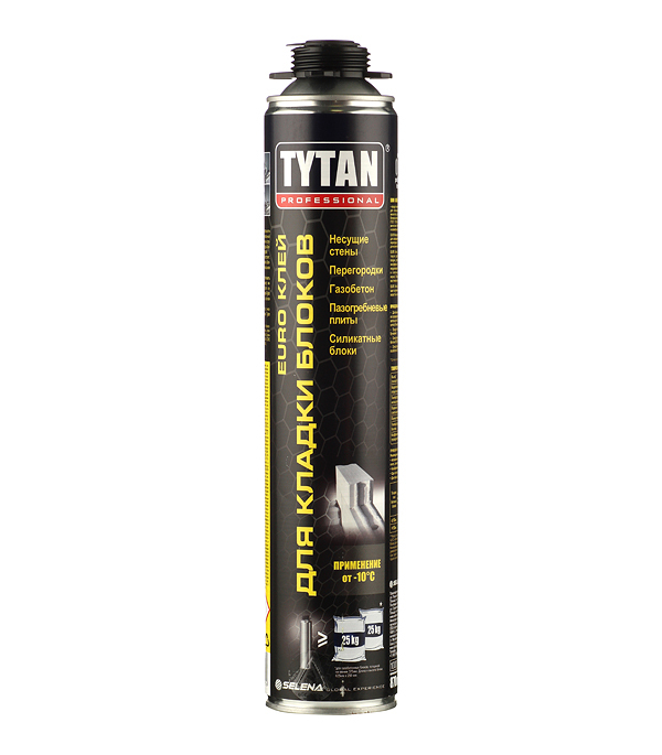 Клей для кладки блоков профессиональный Tytan Professional EURO 870 мл клей для гипсокартона профессиональный tytan professional gun 830 мл