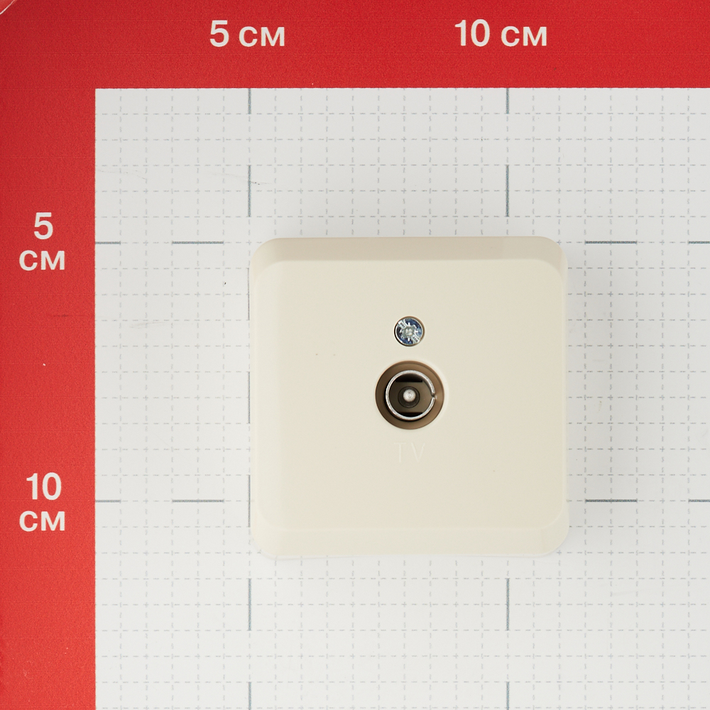 фото Розетка телевизионная schneider electric этюд tva-002k открытая установка кремовая ip20