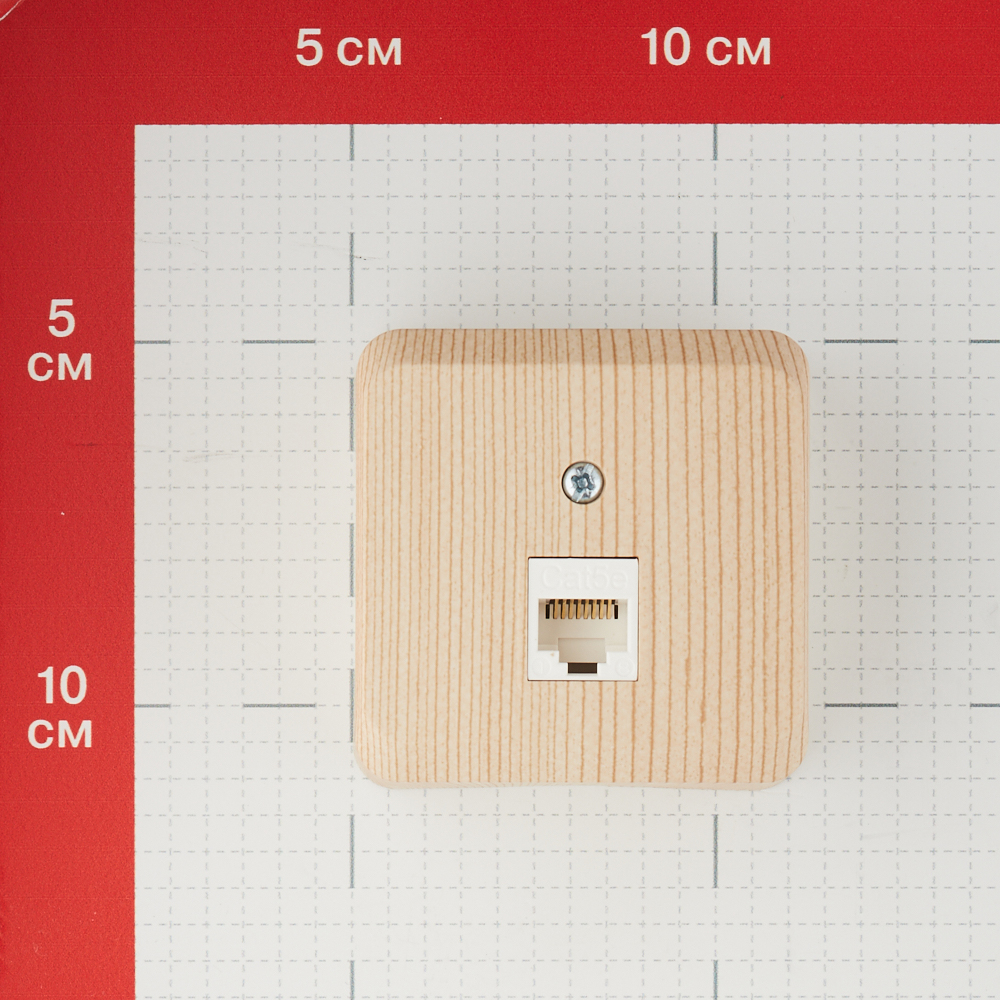 фото Розетка компьютерная schneider electric этюд koma-001d открытая установка сосна ip20