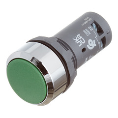 Кнопка ABB CP1-30G-11 (1SFA619100R3072) 220 В на дверцу щита зеленая