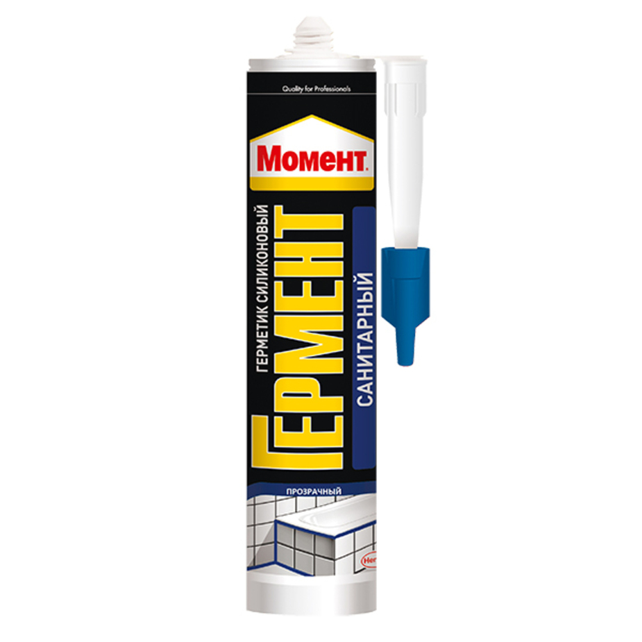 Герметик силиконовый Момент ГЕРМЕНТ, санитарный, прозрачный, 280 мл ...