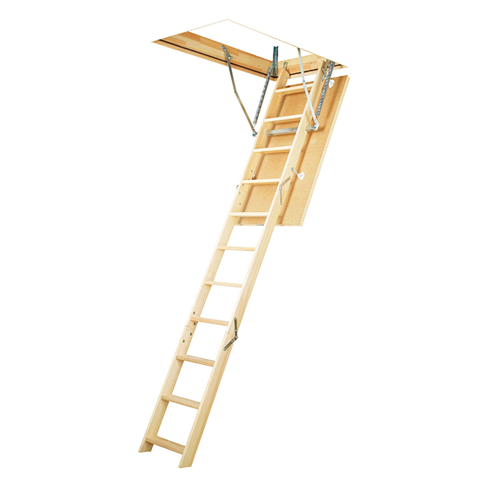 фото Лестница чердачная fakro lws деревянная 60х120х280 см