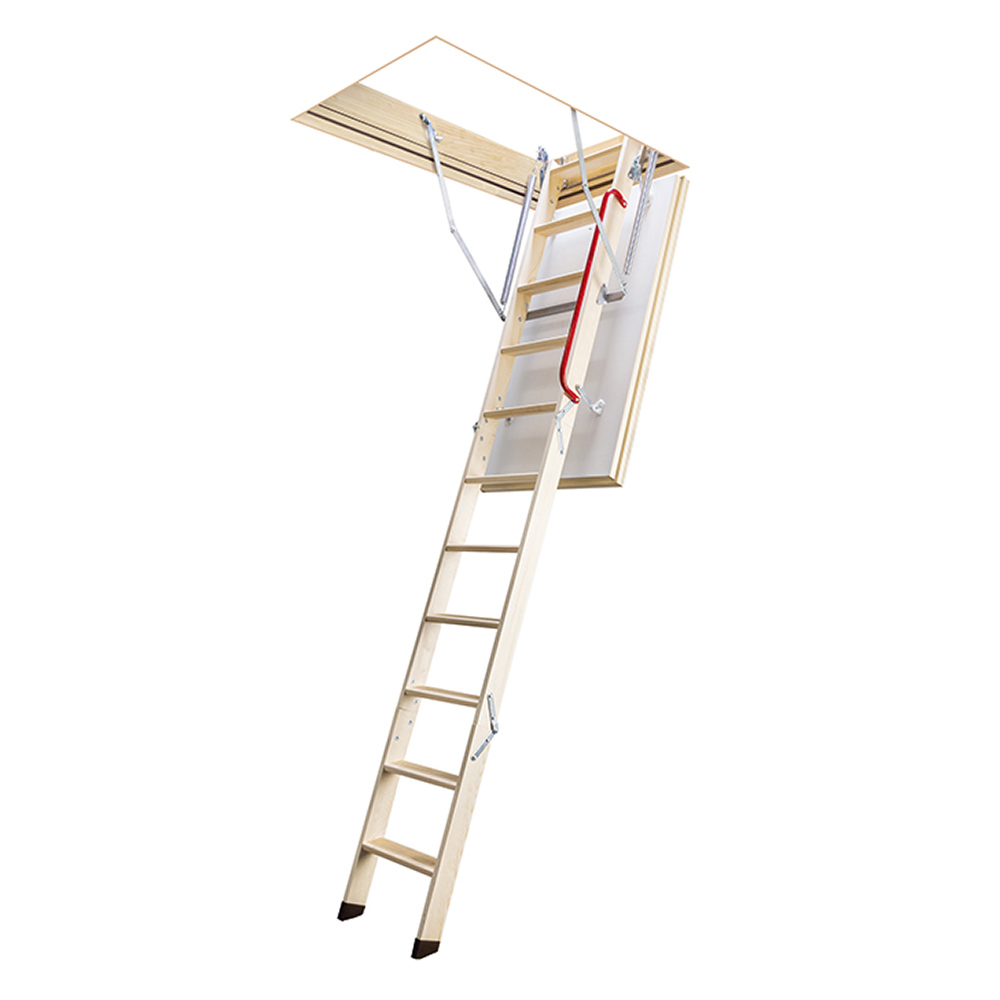 фото Лестница чердачная fakro ltk деревянная 60х120х280 см