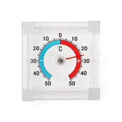 Термометр оконный, биметаллический, квадратный, ТББ, 10x70x75 мм, (шт.)