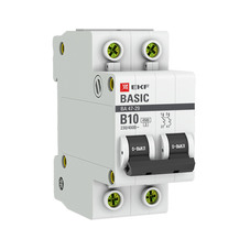Автоматический выключатель EKF (mcb4729-2-10-B) 2P 10А 4,5 кА 230 В на DIN-рейку