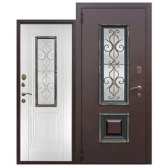 Дверь металлическая Венеция белый ясень левая 960х2050 мм