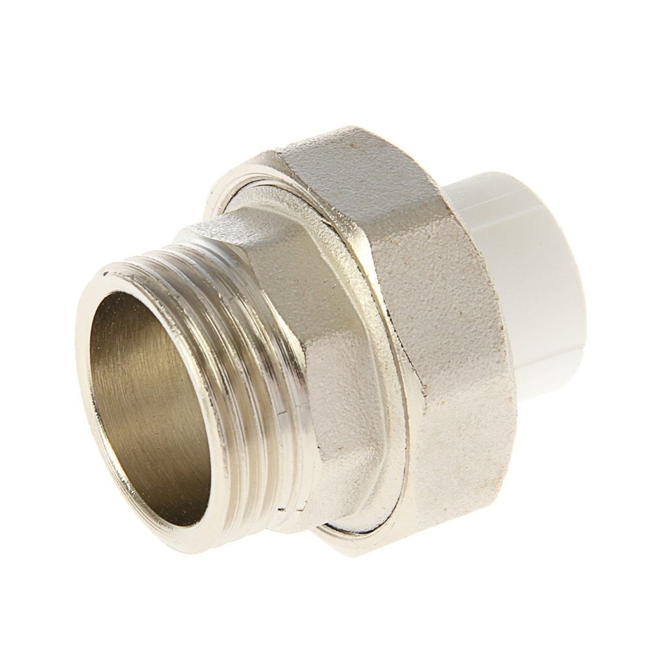 Муфта PP-R, разъемная (американка), наружная резьба, 20ммх3/4\", (шт ...