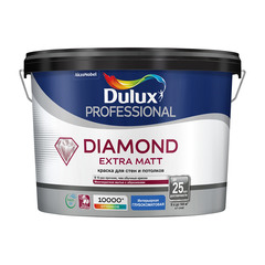 Краска моющаяся Dulux Diamond Extra Matt база BW белая 9 л