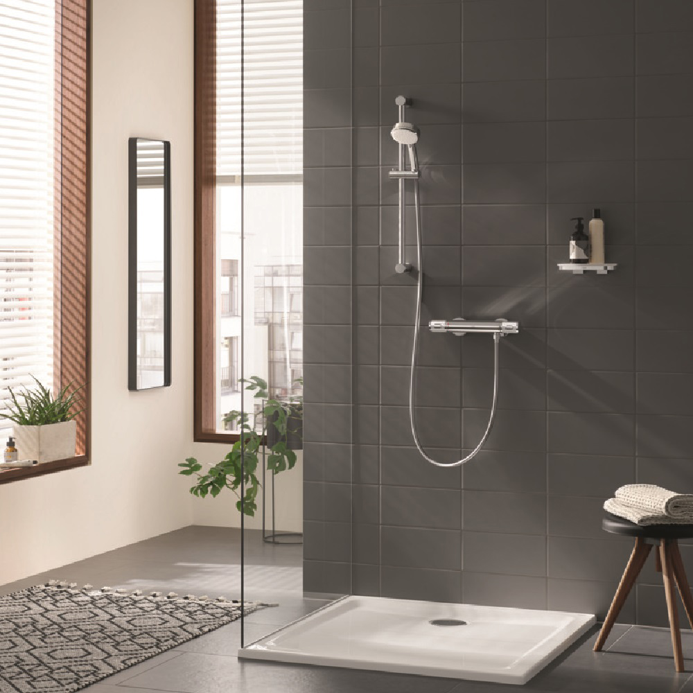 фото Душевой комплект grohe tempesta cosmopolitan 27578002 со стойкой 620 мм с лейкой d 100 мм со стойкой 620 мм