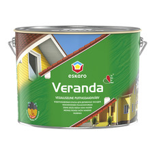 Краска для деревянных фасадов Eskaro Veranda белая основа A 9,5 л