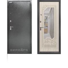 Дверь металлическая Берлога Оптима антик серебро Ольга левая 970х2050 мм