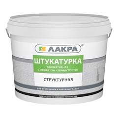 Штукатурка структурная декоративная Лакра с эффектом зернистости 2 мм белая 15 кг