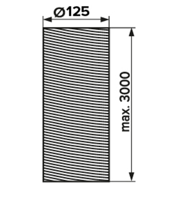 Воздуховод гибкий гофрированный Era алюминиевый d125 мм 3 м Вид№2