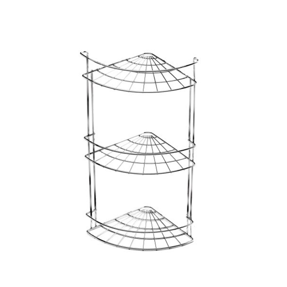 полка для ванной комнаты угловая elfplast 3 ярусная