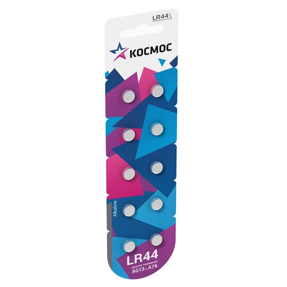 Батарейка алкалиновая таблетка, блистер, AG13 LR44, 10 шт., (уп ...