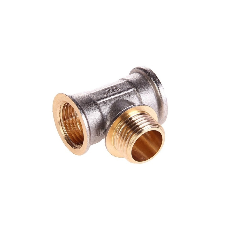 Тройник латунный, внутренняя/наружная/внутренняя резьба, 1/2\", (шт ...