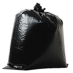 Мешки для мусора прочные, ПВД, 120л, 10шт., 30мкм, черные, (уп.)