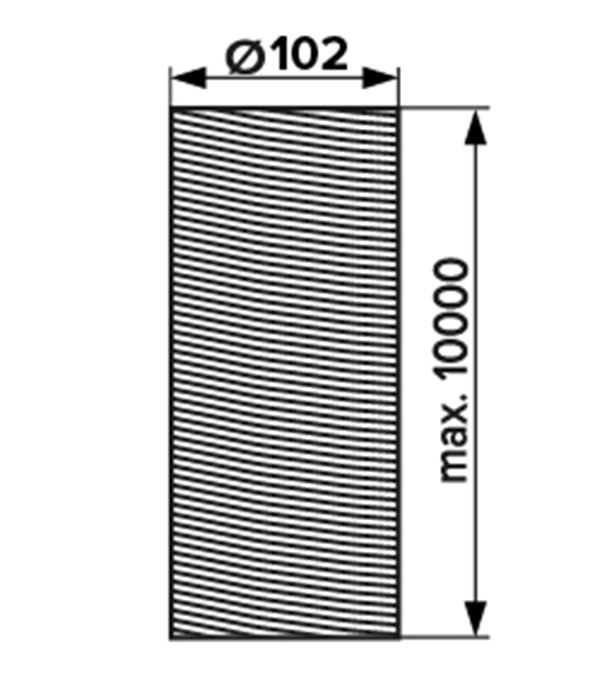 Воздуховод гибкий гофрированный армированный Era полимерный d102 мм 10 м Вид№3