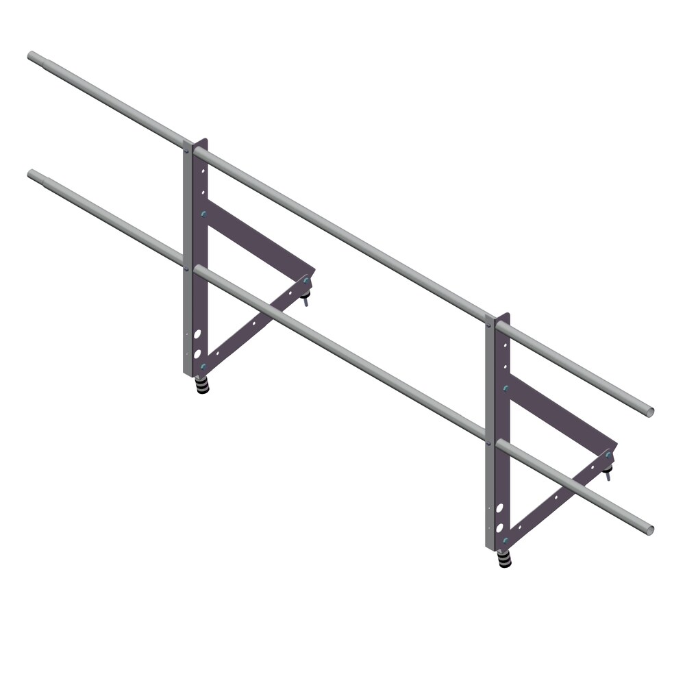 Ограждение кровельное Оптима H65 см 2 м сигнальный серый RAL 7004 ...