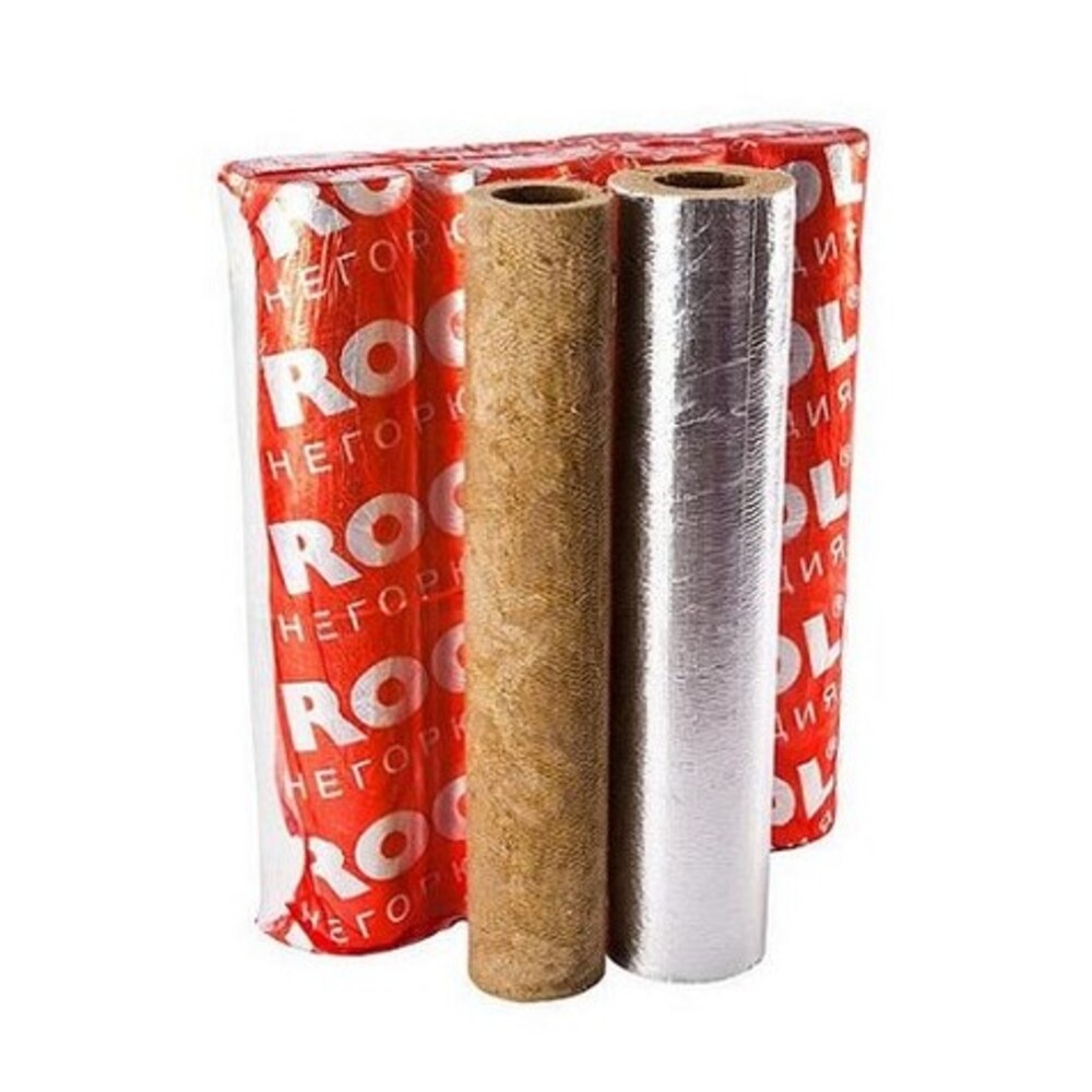 Теплоизоляция для труб Rockwool 100 ДМ минеральная вата 32х30 мм 10 пог ...