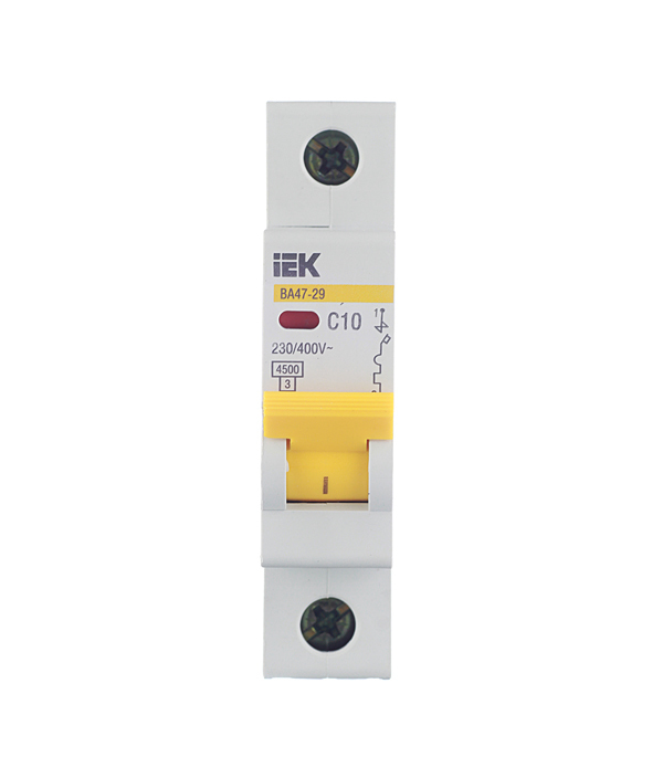 Автоматический выключатель IEK Karat ВА 47-29 1P 10А тип C 4,5 кА 230/400 В на DIN-рейку (MVA20-1-010-C)
