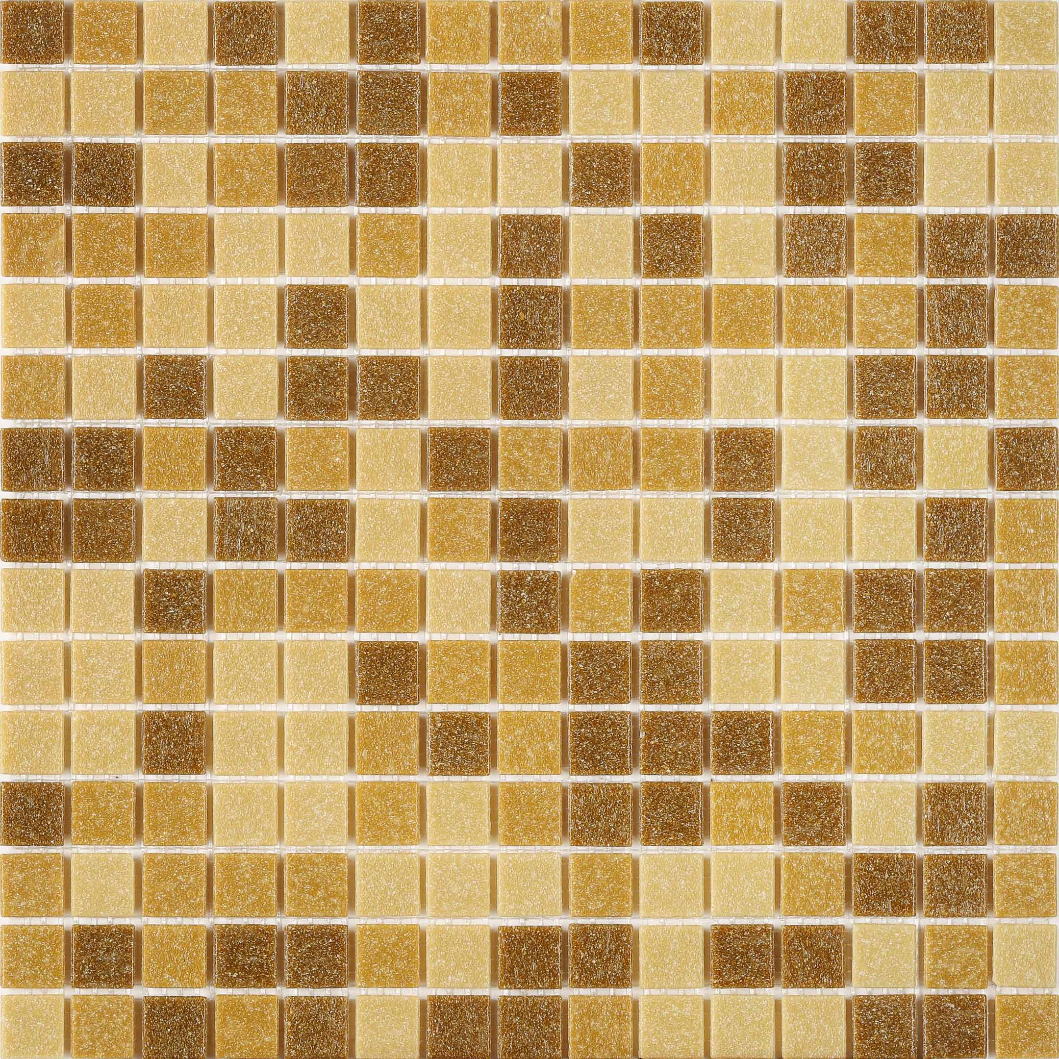 фото Мозаика lavelly/corsa deco янтарь/amber brown mix из стекломассы 327х327х4 мм матовая (20 шт = 2,139 кв.м)