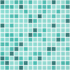 Мозаика Corsa Deco Sky голубой микс из стекломассы 327х327х4 мм матовая (10 шт.=1,069 кв.м)