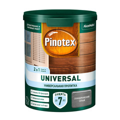 Антисептик Pinotex Universal 2 в 1 декоративный для дерева скандинавский серый 0,9 л