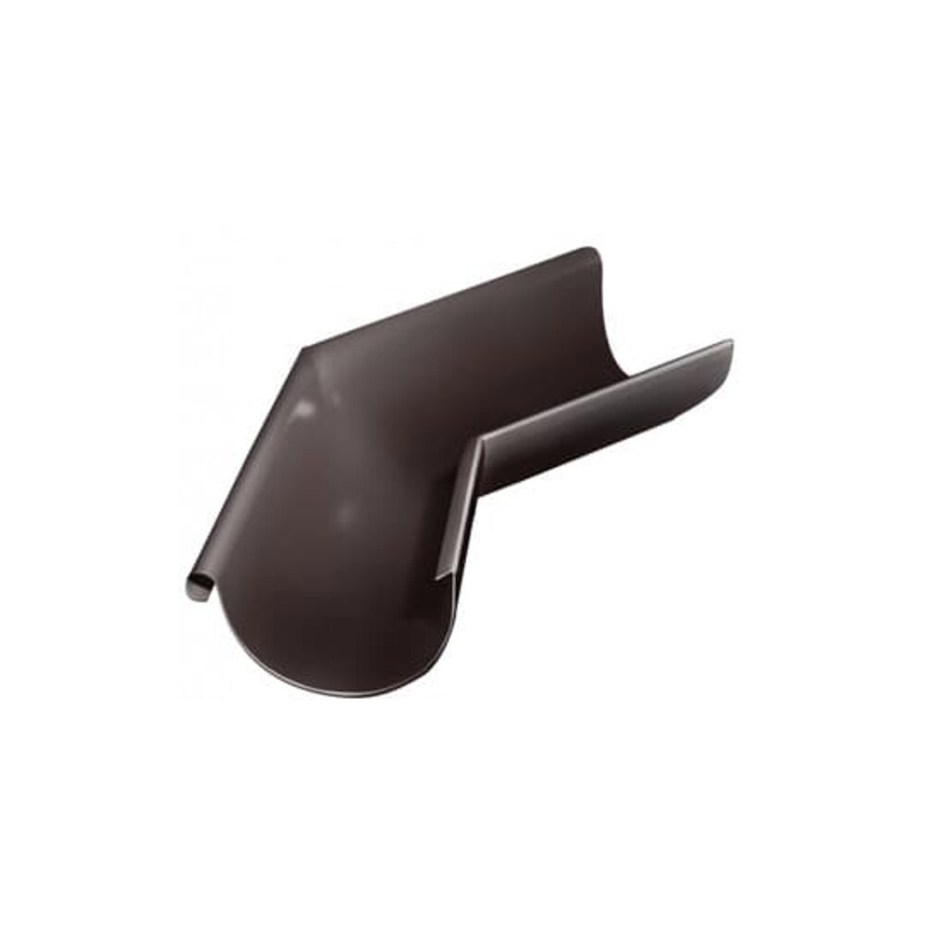 Угол желоба металлический наружный d150 мм 135° коричневый шоколад RAL ...