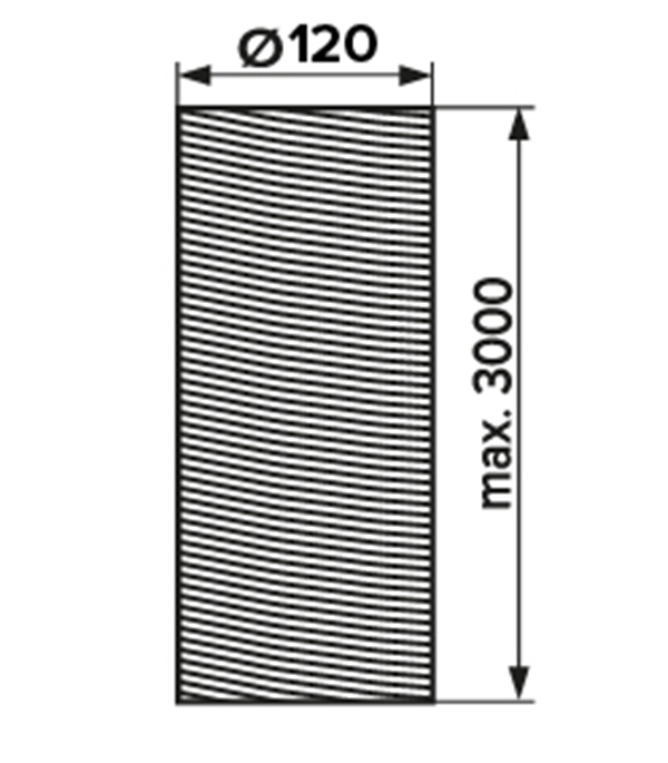 Воздуховод гибкий гофрированный Era алюминиевый d120 мм 3 м Вид№2