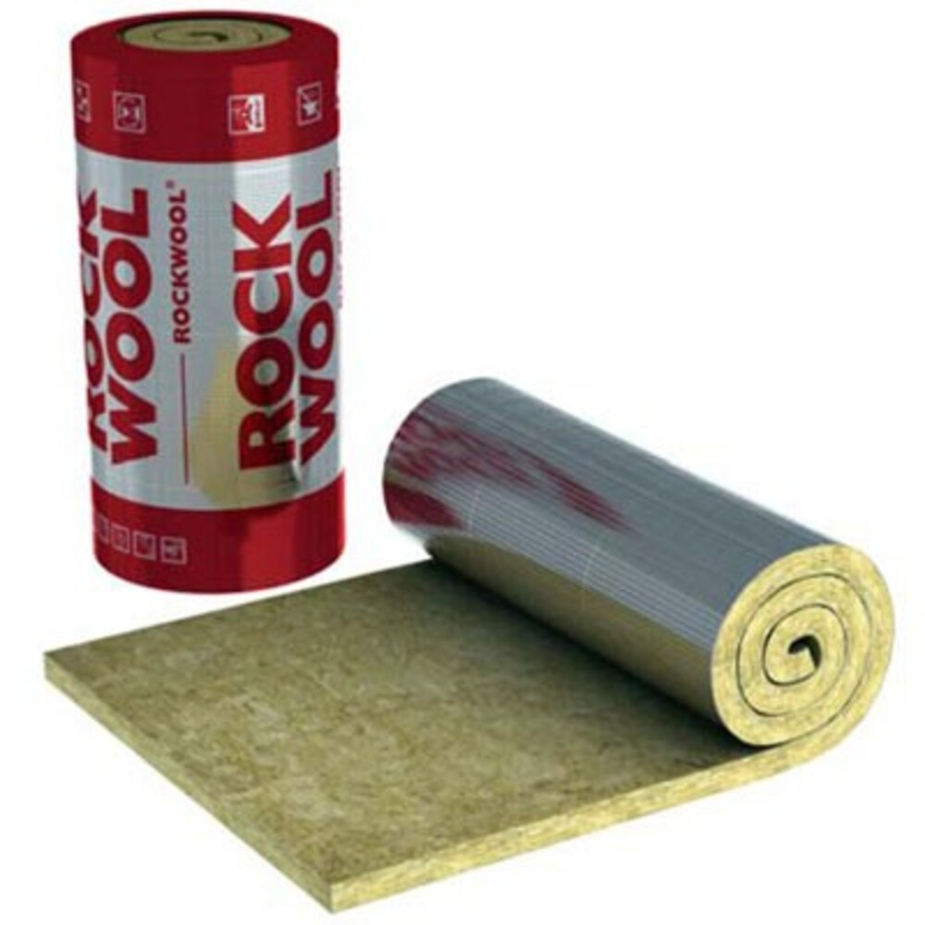 Утеплитель Rockwool мат 90 мм 1х4,5 м 4,5 кв.м кашированный алюминевой ...